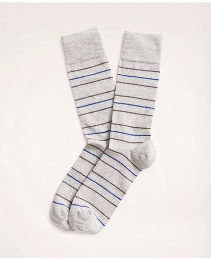Alternating Stripe Yarn-Dyed Crew Socks, image 1