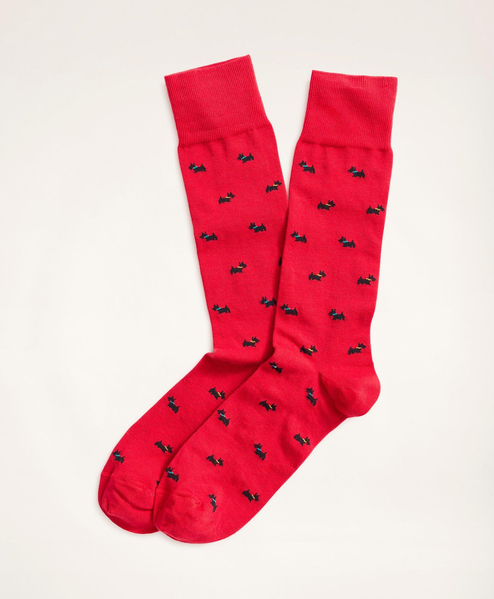 Old English Sheepdog Crew Socks Unisex Red