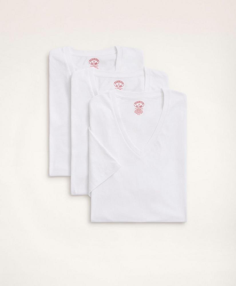 Supima® Cotton V-Neck Undershirt-3 Pack, image 3