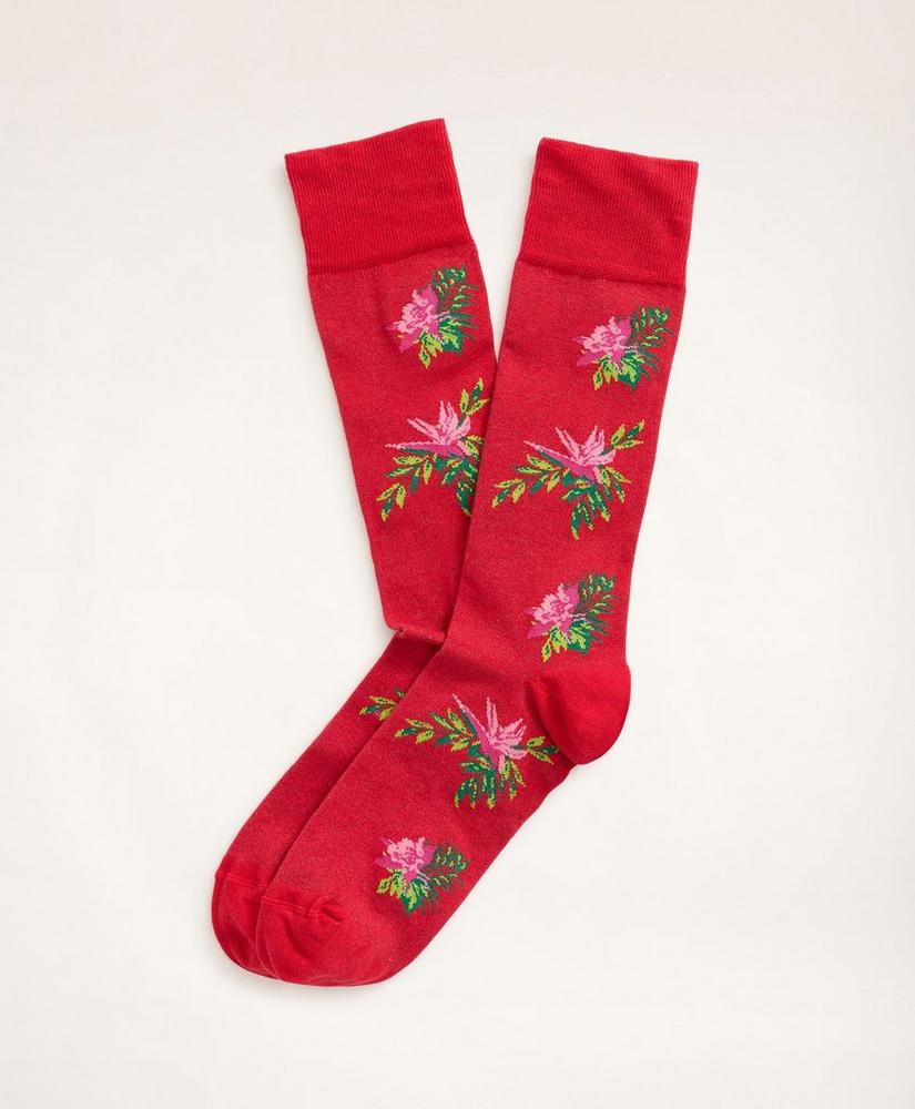 Tropical Flower Crew Socks, image 1