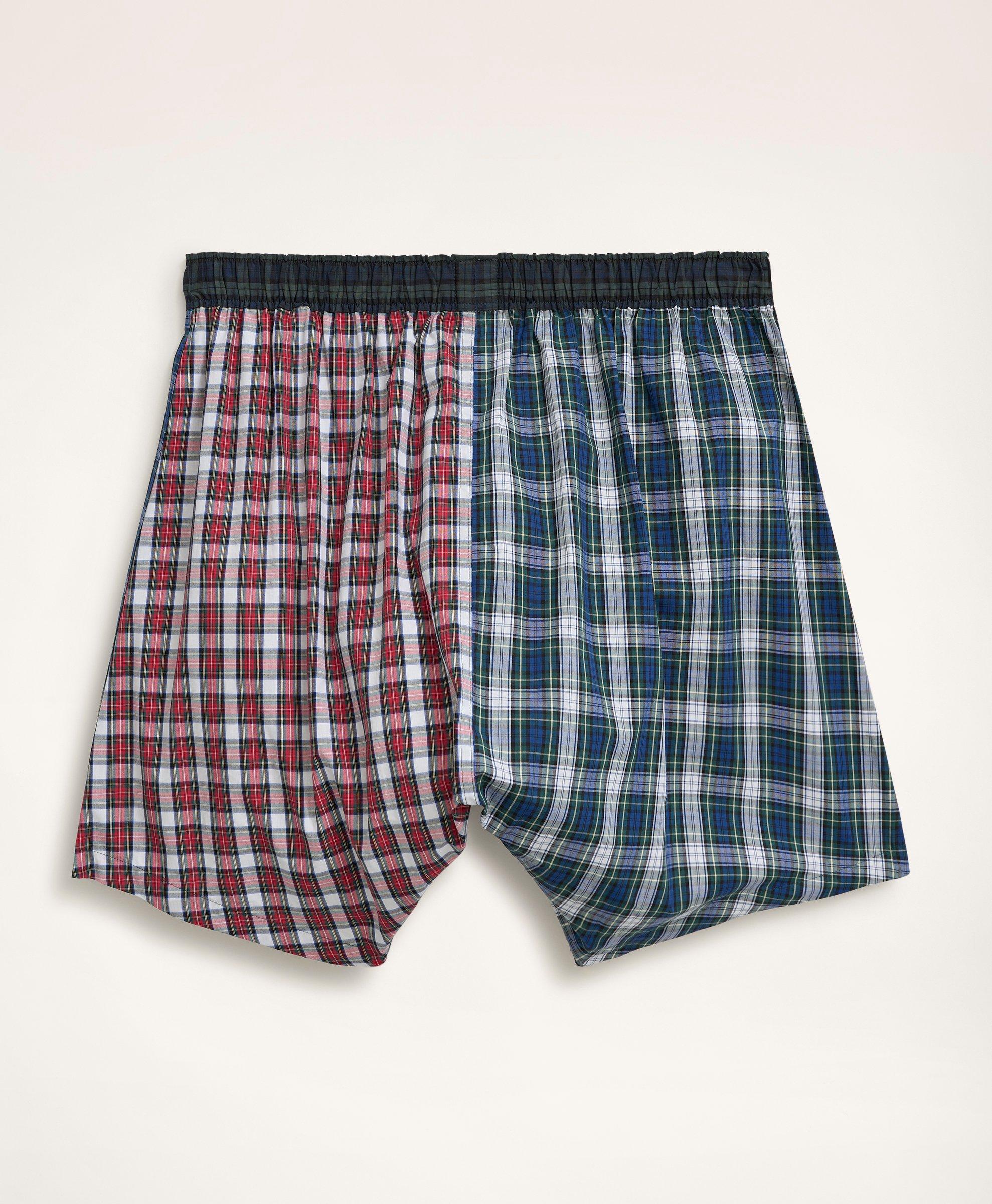 drew house scribble long boxer short core plaid