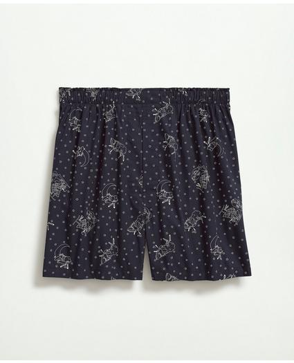 Cotton Broadcloth Henry Print Boxers, image 1