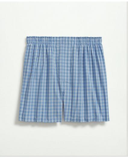 Cotton Broadcloth Gingham Boxers, image 1