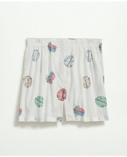 Cotton Poplin Shirt Print Boxers, image 1