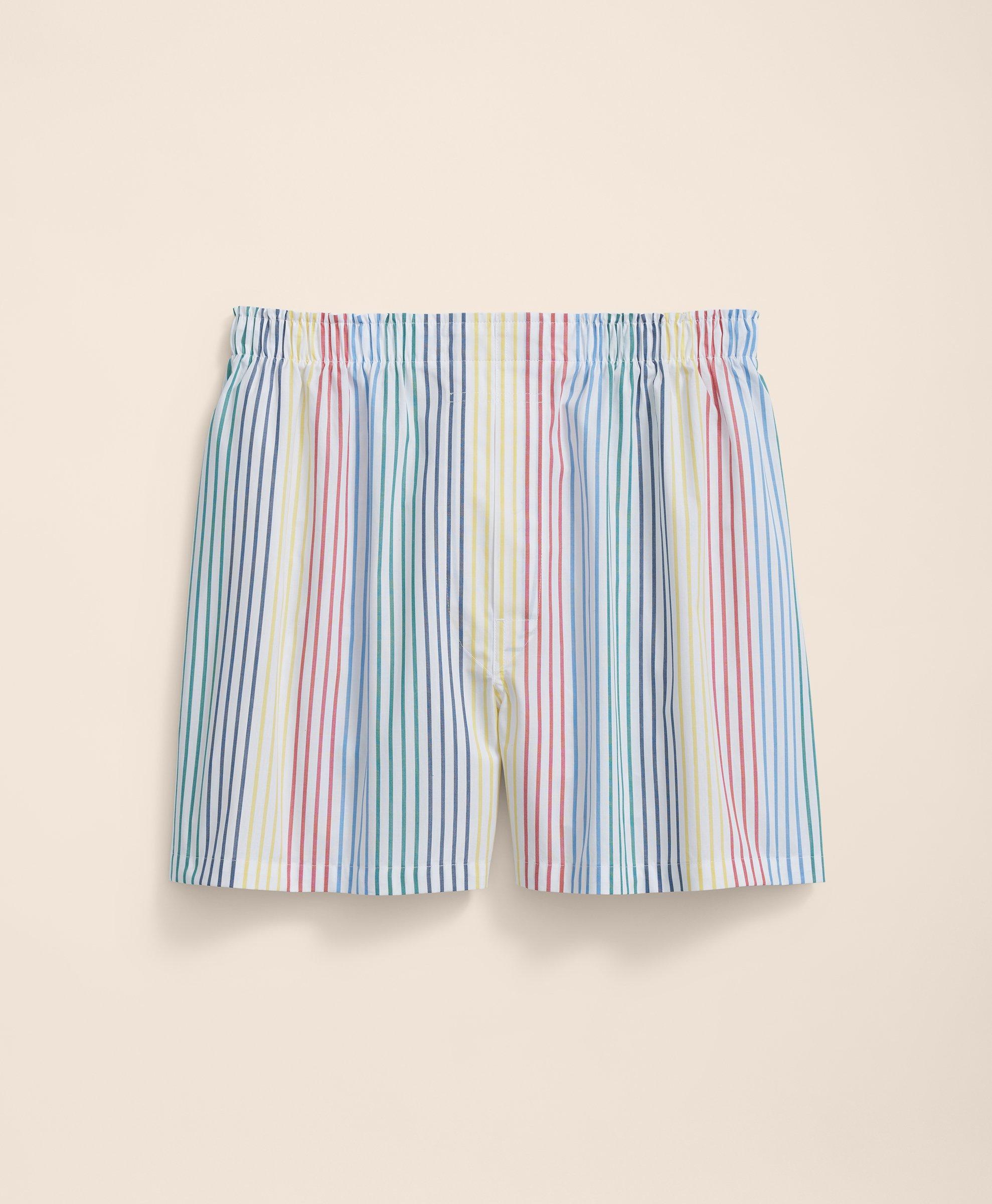 Brooks Brothers Cotton Broadcloth Archive Stripe Boxers In Multicolor