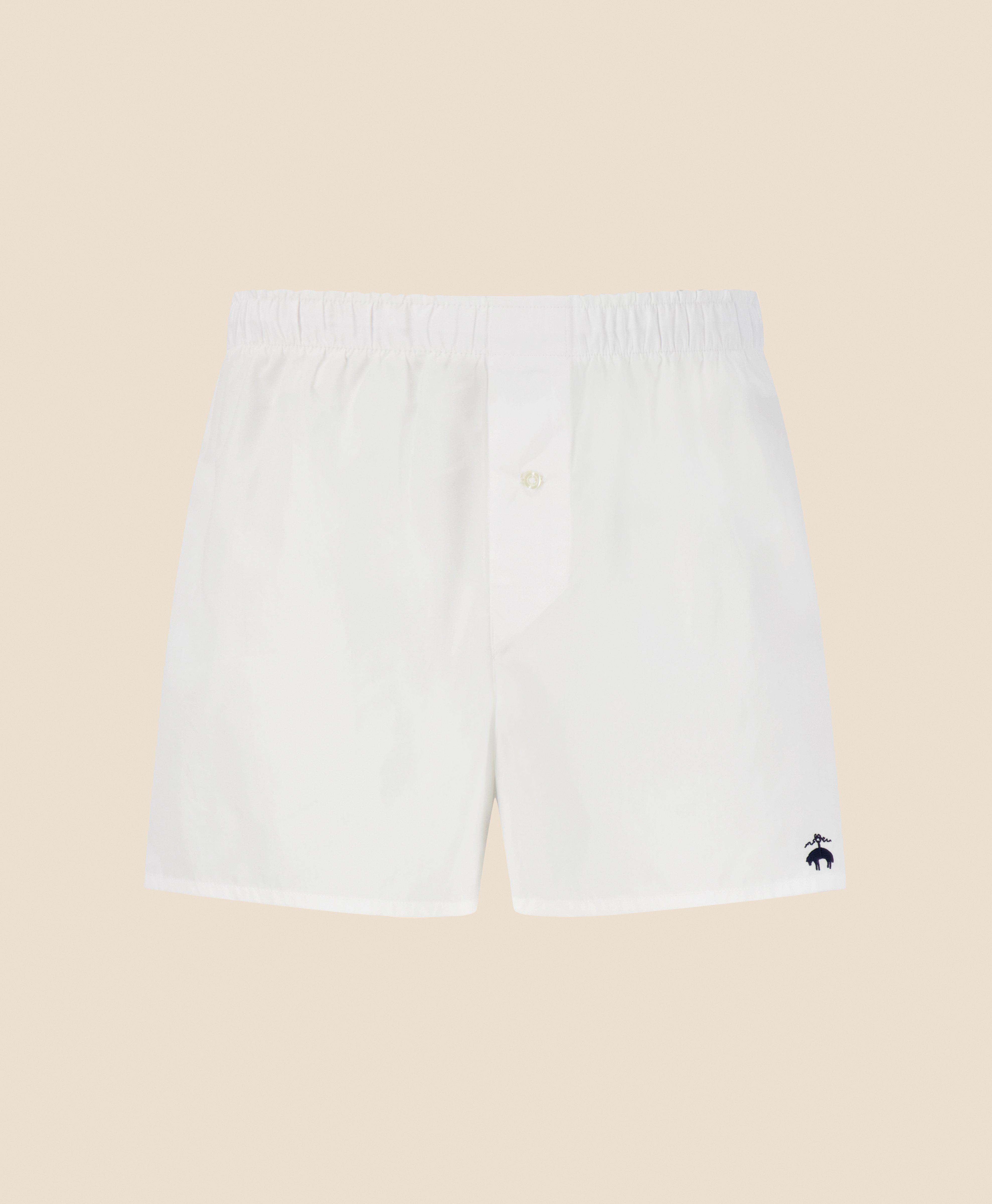 Brooks Brothers Slim Fit Cotton Broadcloth Boxers In White