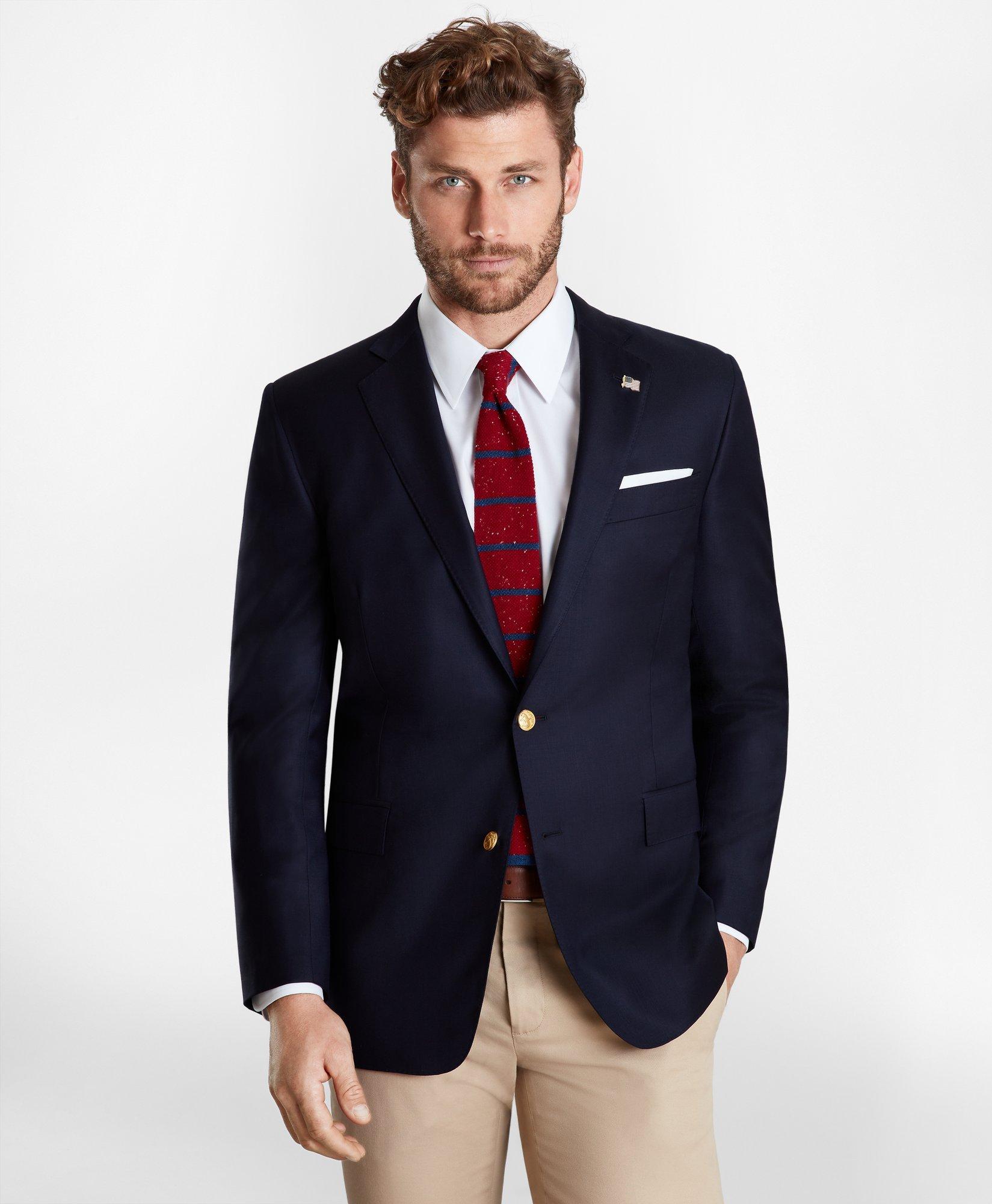 Men's navy blazer discount with gold buttons