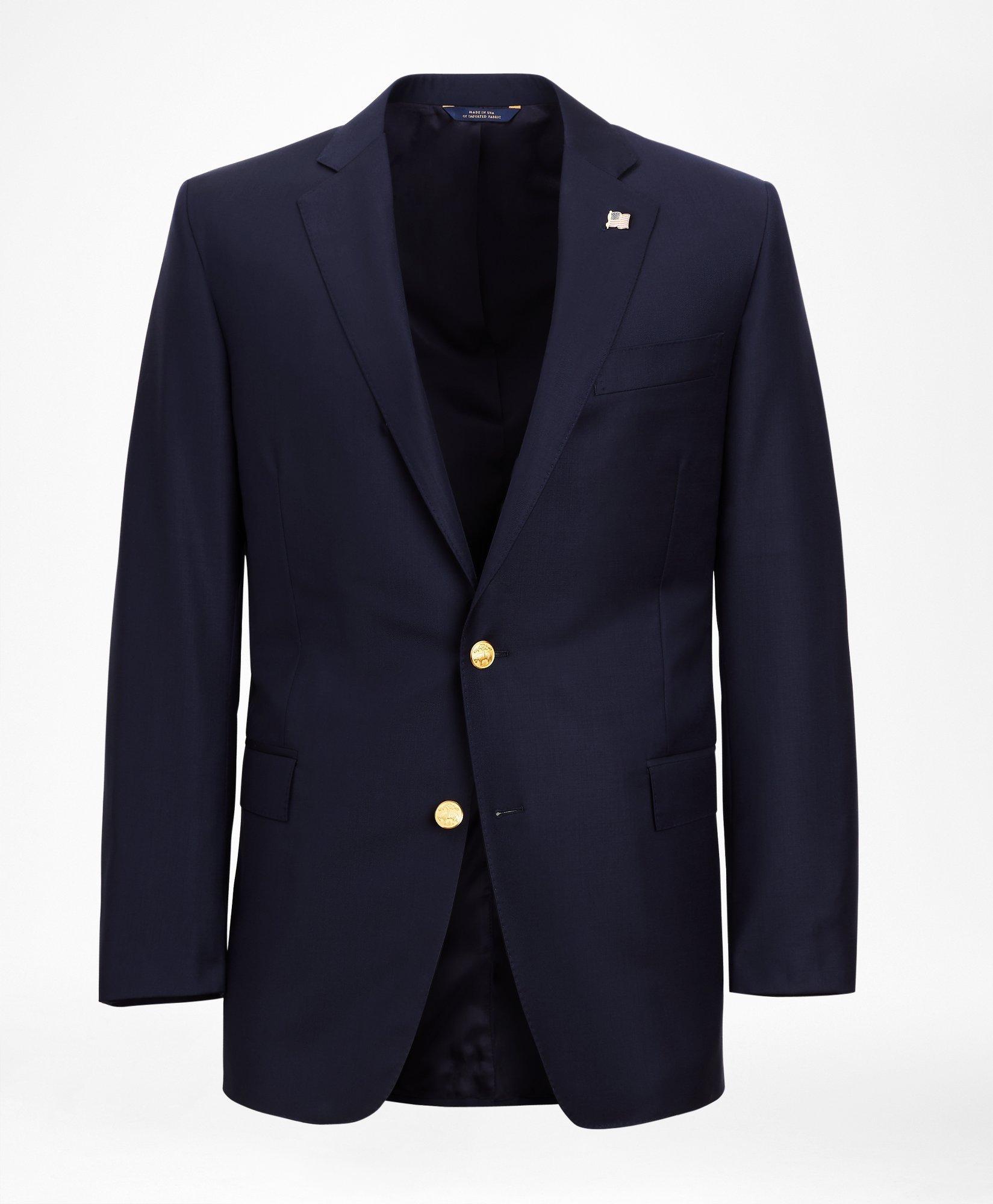 Brooks Brothers Men's Regent Classic-Fit Two-Button 1818 Blazer | Navy | Size 46 Long - Shop Holiday Gifts and Styles