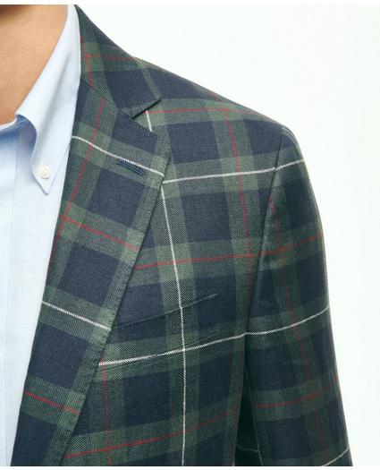 Regent Classic-Fit Linen Plaid Blazer, image 4