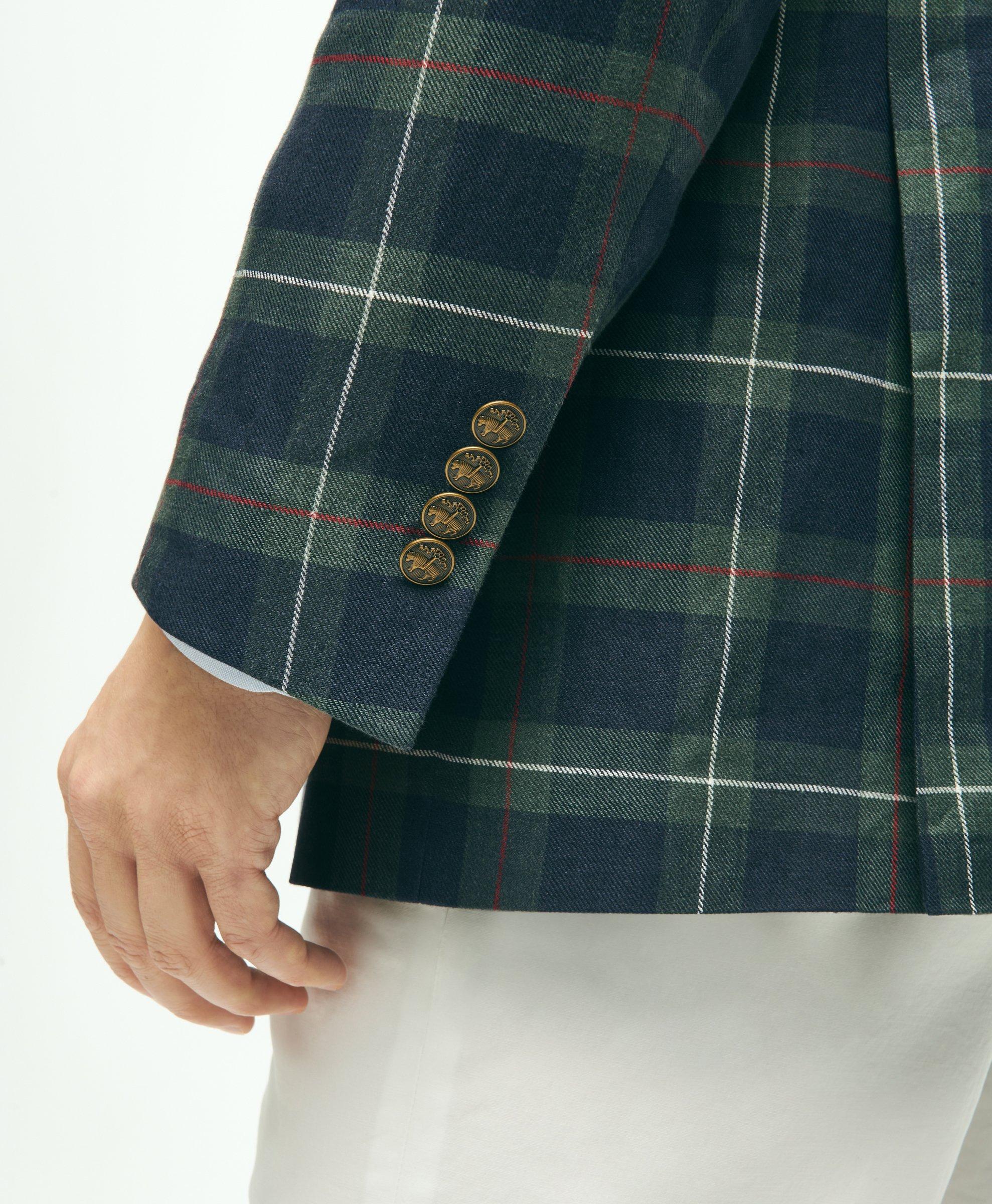 Regent Classic-Fit Linen Plaid Blazer, image 6