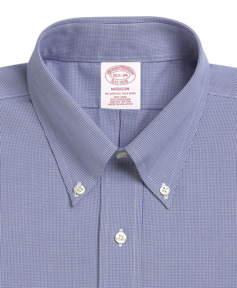 Madison Relaxed-Fit Dress Shirt, Non-Iron Houndstooth, image 3