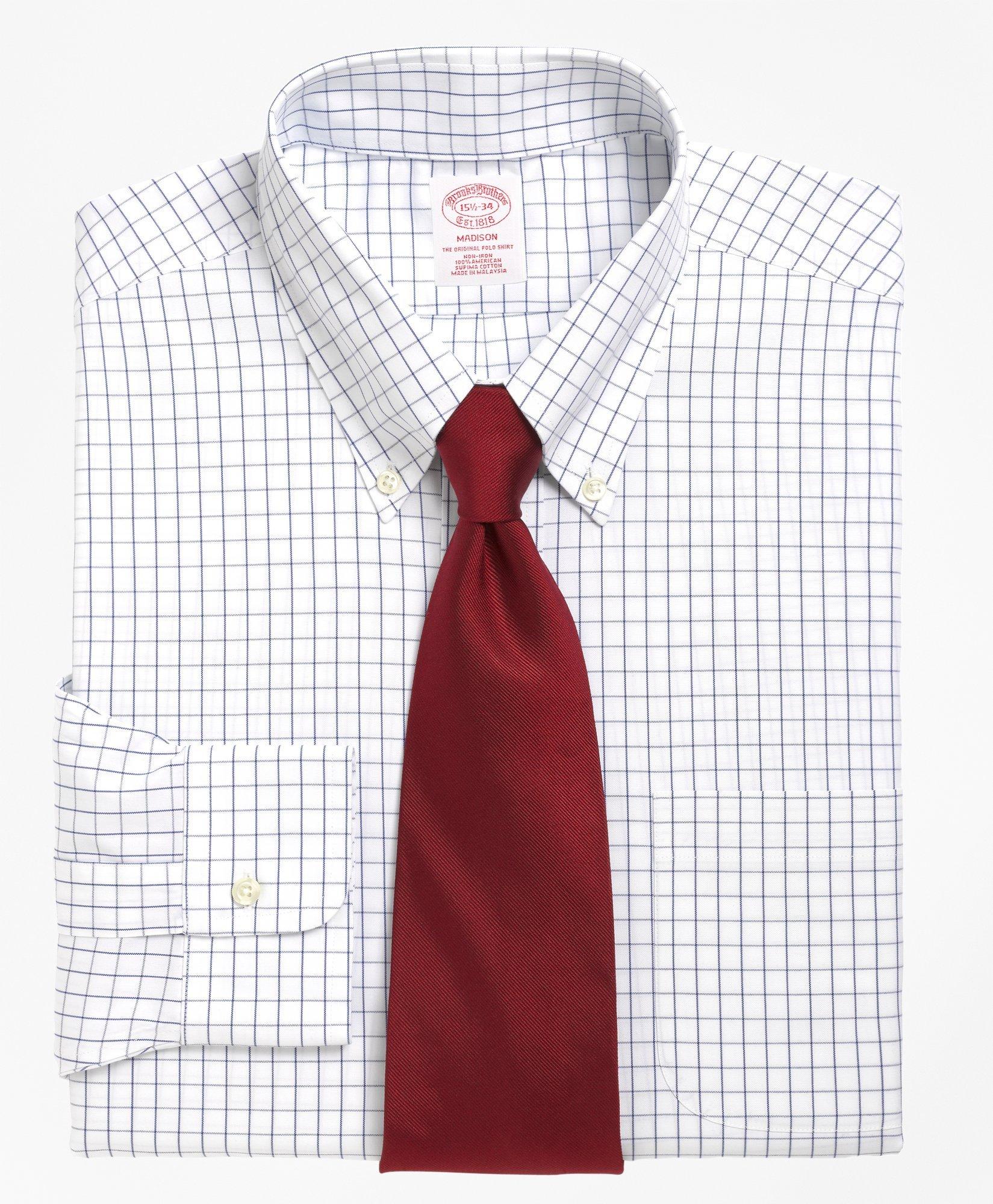 Windowpane dress sale shirt