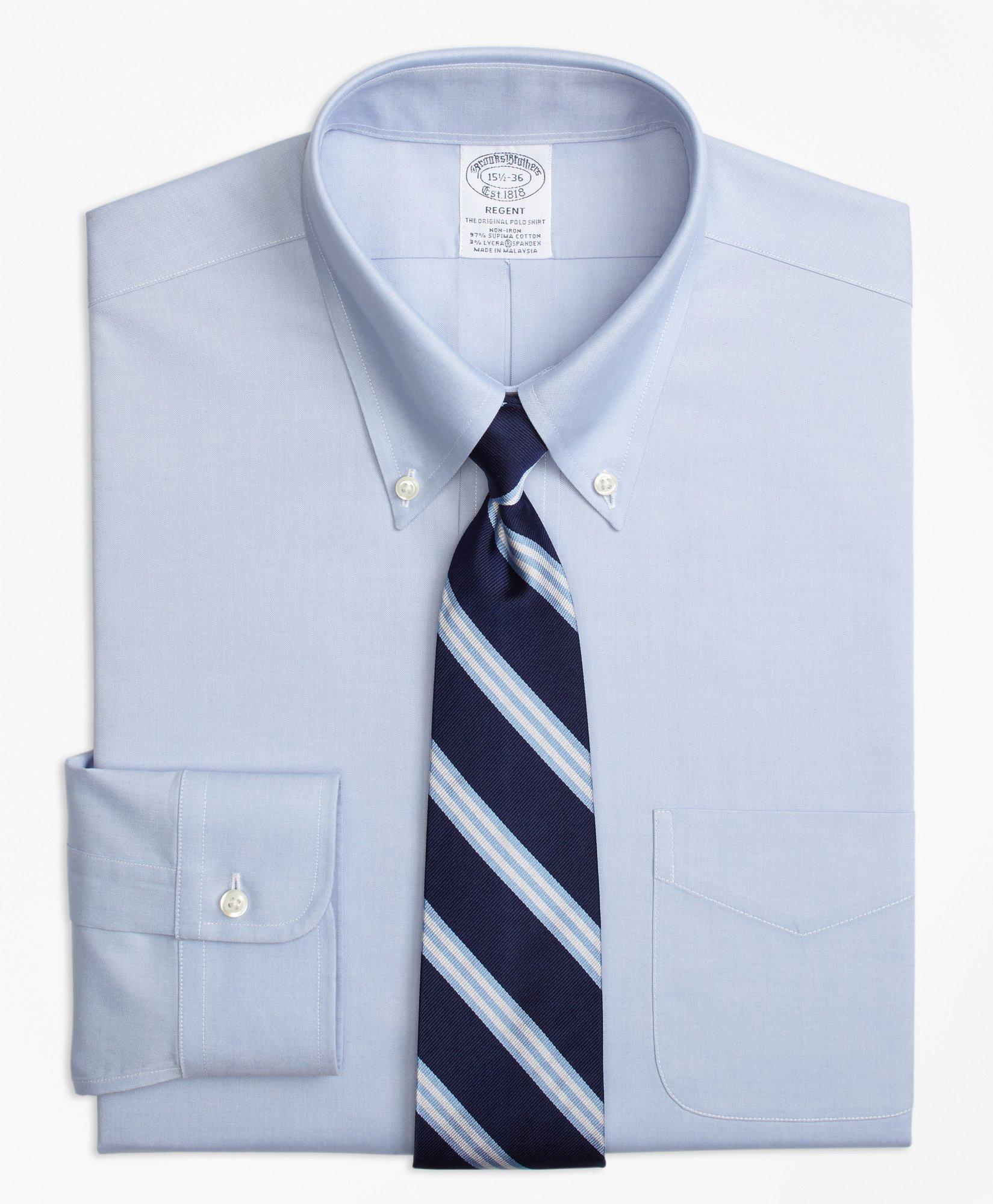 Stretch Regent Regular-Fit Dress Shirt, Non-Iron Pinpoint Button-Down Collar