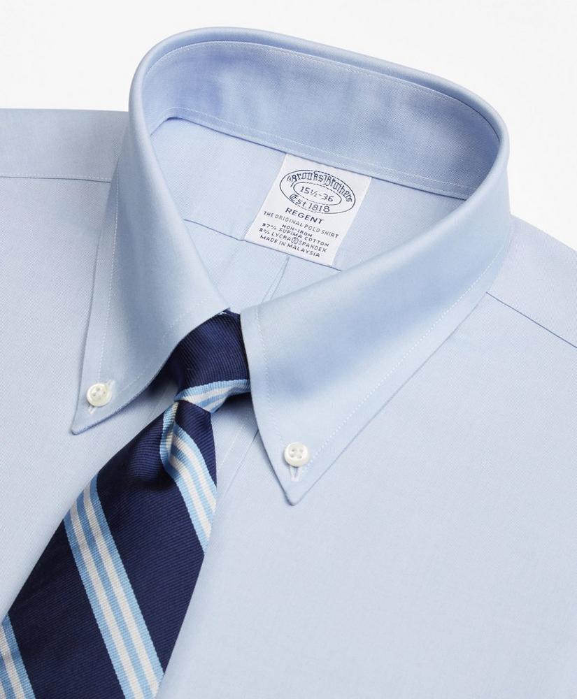 Stretch Regent Regular-Fit Dress Shirt,  Non-Iron Pinpoint Button-Down Collar, image 2