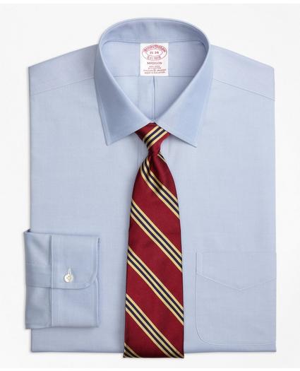 Stretch Madison Relaxed-Fit Dress Shirt, Non-Iron Pinpoint Spread Collar, image 1