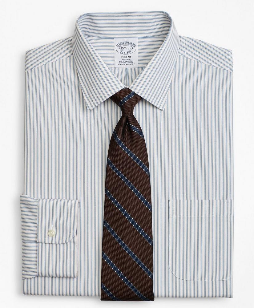 Regent Regular-Fit Dress Shirt, Non-Iron Framed Stripe, image 1