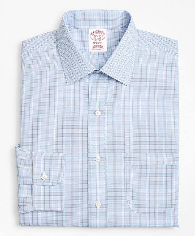 Madison Relaxed-Fit Dress Shirt, Non-Iron Plaid Framed Overcheck, image 4