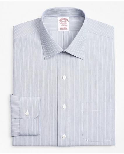 Madison Relaxed-Fit Dress Shirt, Non-Iron Hairline Ground Alternating Stripe, image 4
