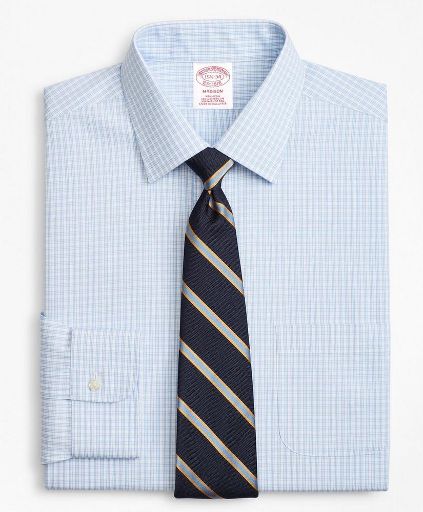 Madison Relaxed-Fit Dress Shirt, Non-Iron Triple Check, image 1