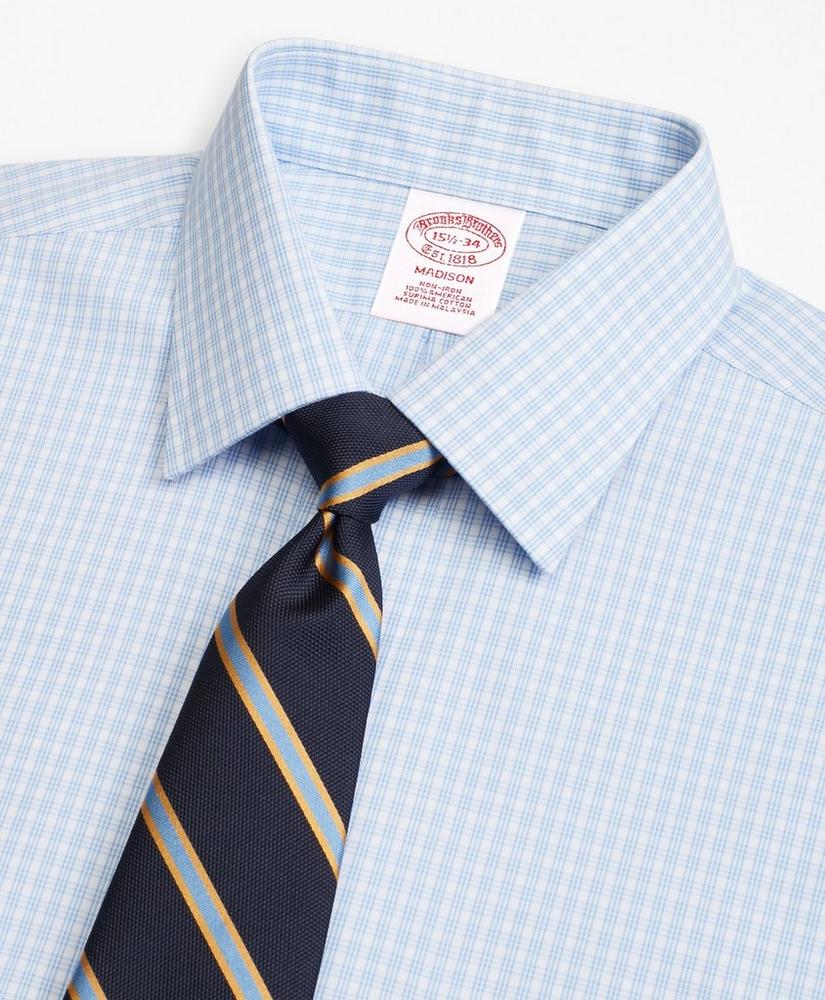 Madison Relaxed-Fit Dress Shirt, Non-Iron Triple Check, image 2