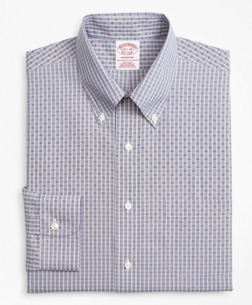Madison Relaxed-Fit Dress Shirt, Non-Iron Two-Tone Check, image 4