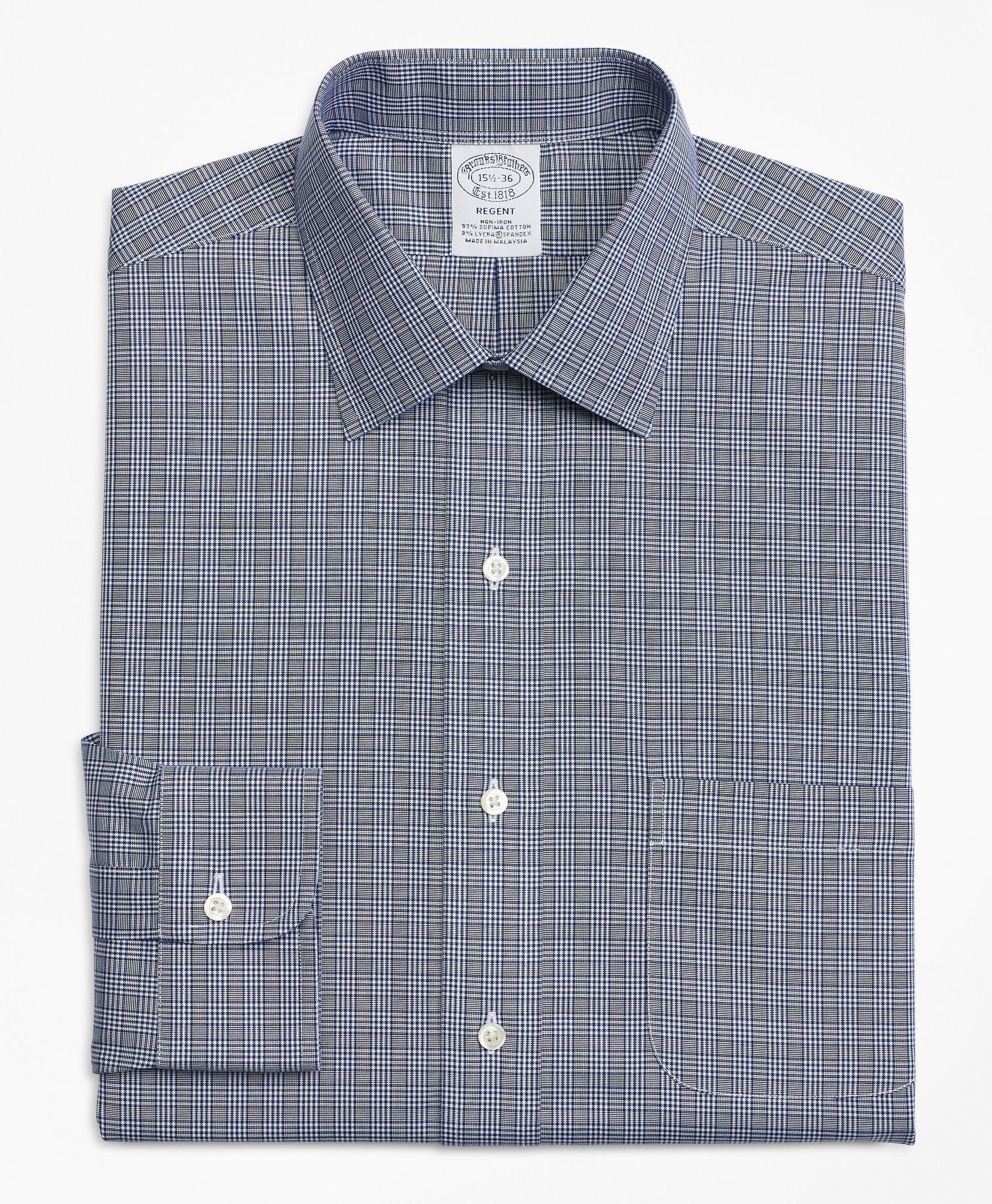 Stretch Regent Regular-Fit Dress Shirt, Non-Iron Glen Plaid, image 4