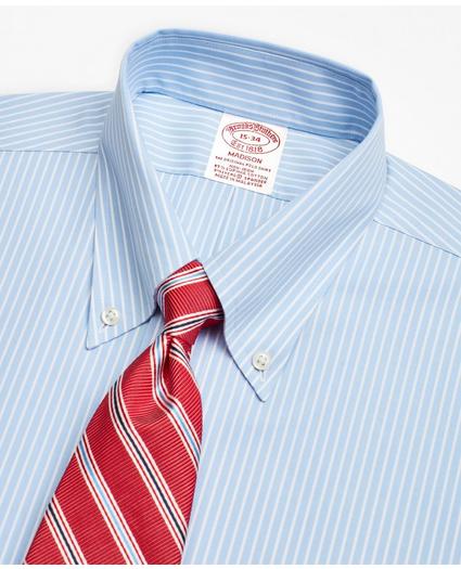 Stretch Madison Relaxed-Fit Dress Shirt, Non-Iron Stripe, image 2