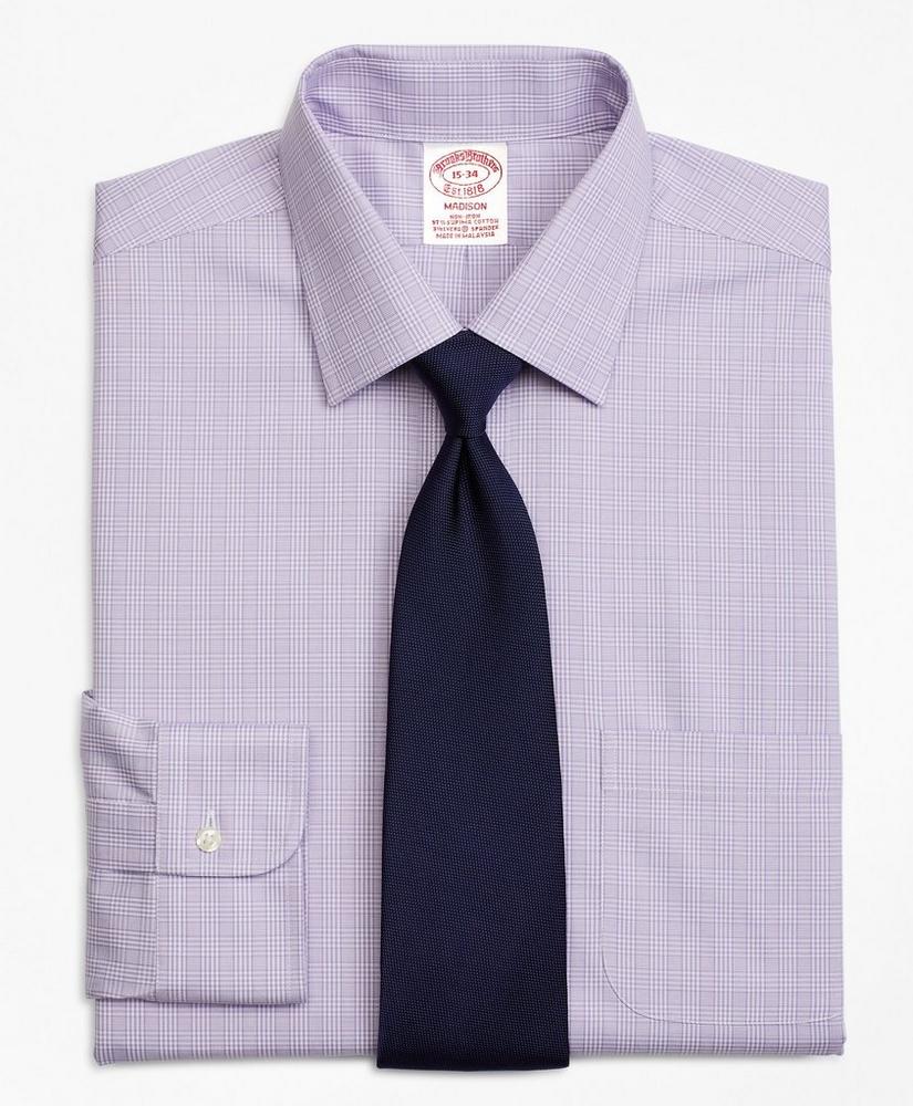 Stretch Madison Relaxed-Fit Dress Shirt, Non-Iron Glen Plaid, image 1