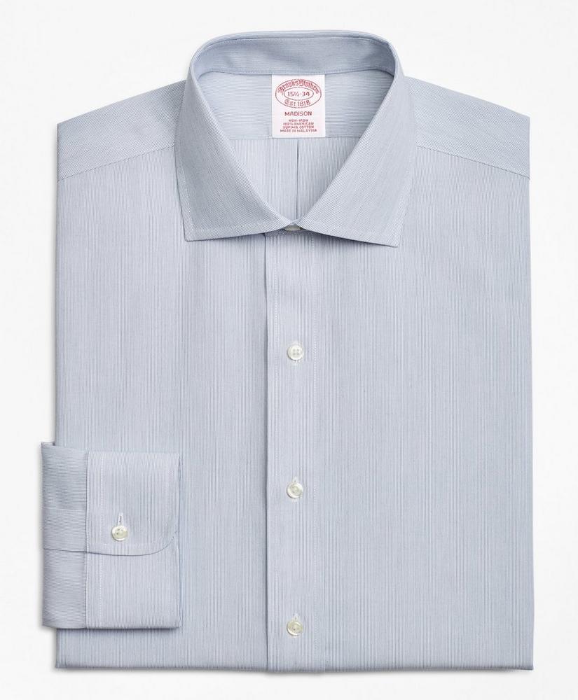 Madison Relaxed-Fit Dress Shirt, Non-Iron Pencil Stripe, image 4