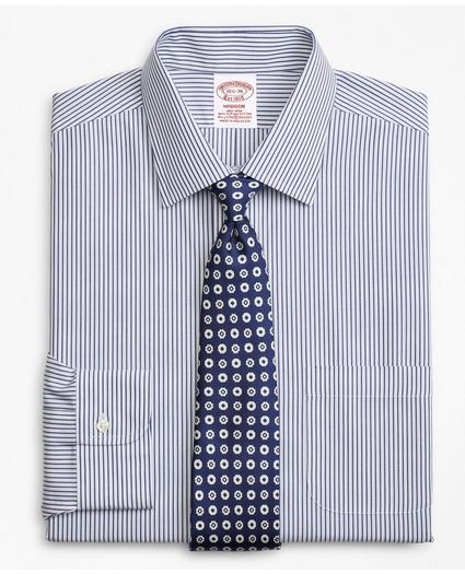 Stretch Madison Relaxed-Fit Dress Shirt, Non-Iron Stripe, image 1