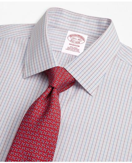 Madison Relaxed-Fit Dress Shirt, Non-Iron Grid Check, image 2
