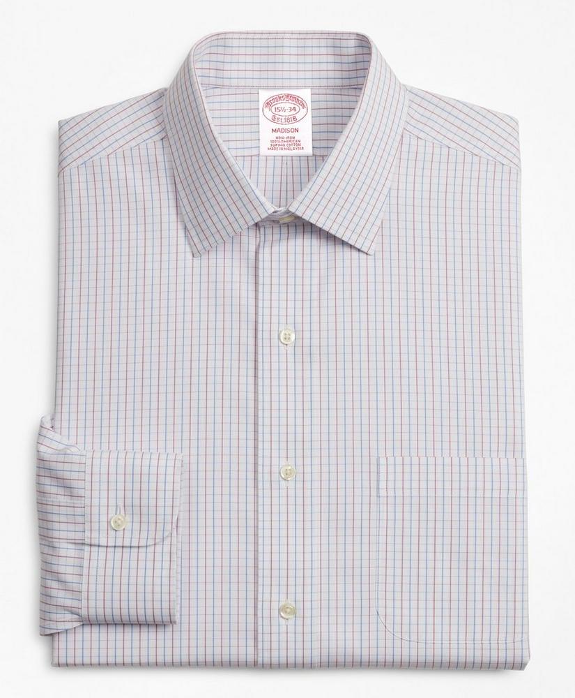 Madison Relaxed-Fit Dress Shirt, Non-Iron Grid Check, image 4