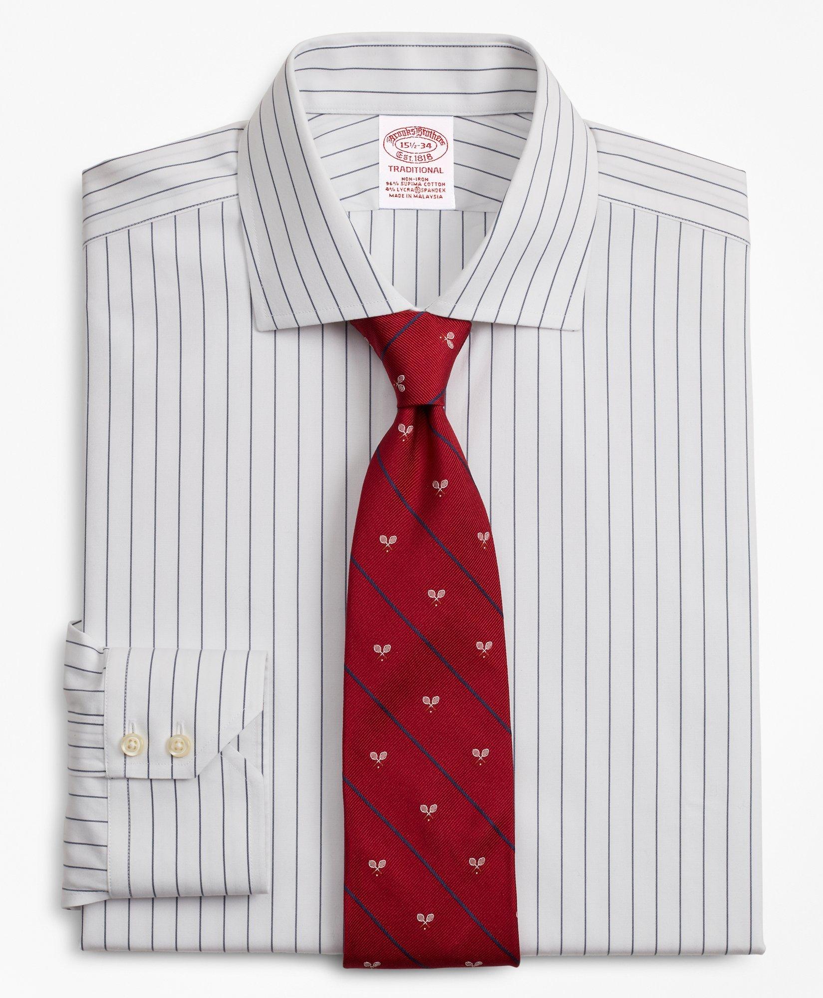 Traditional Extra-Relaxed-Fit Dress Shirt, Non-Iron Point Collar