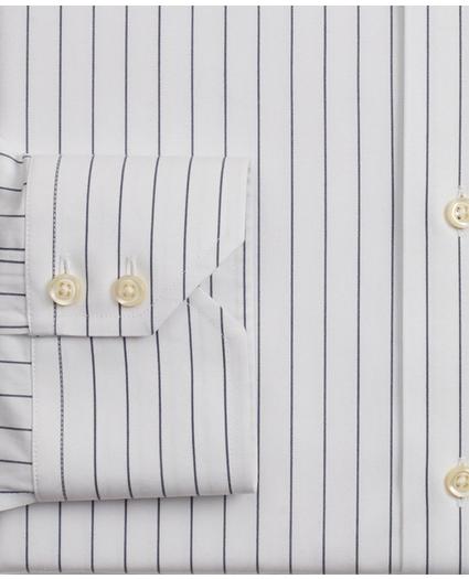 Stretch Traditional Extra-Relaxed-Fit Dress Shirt, Non-Iron Pinstripe, image 3