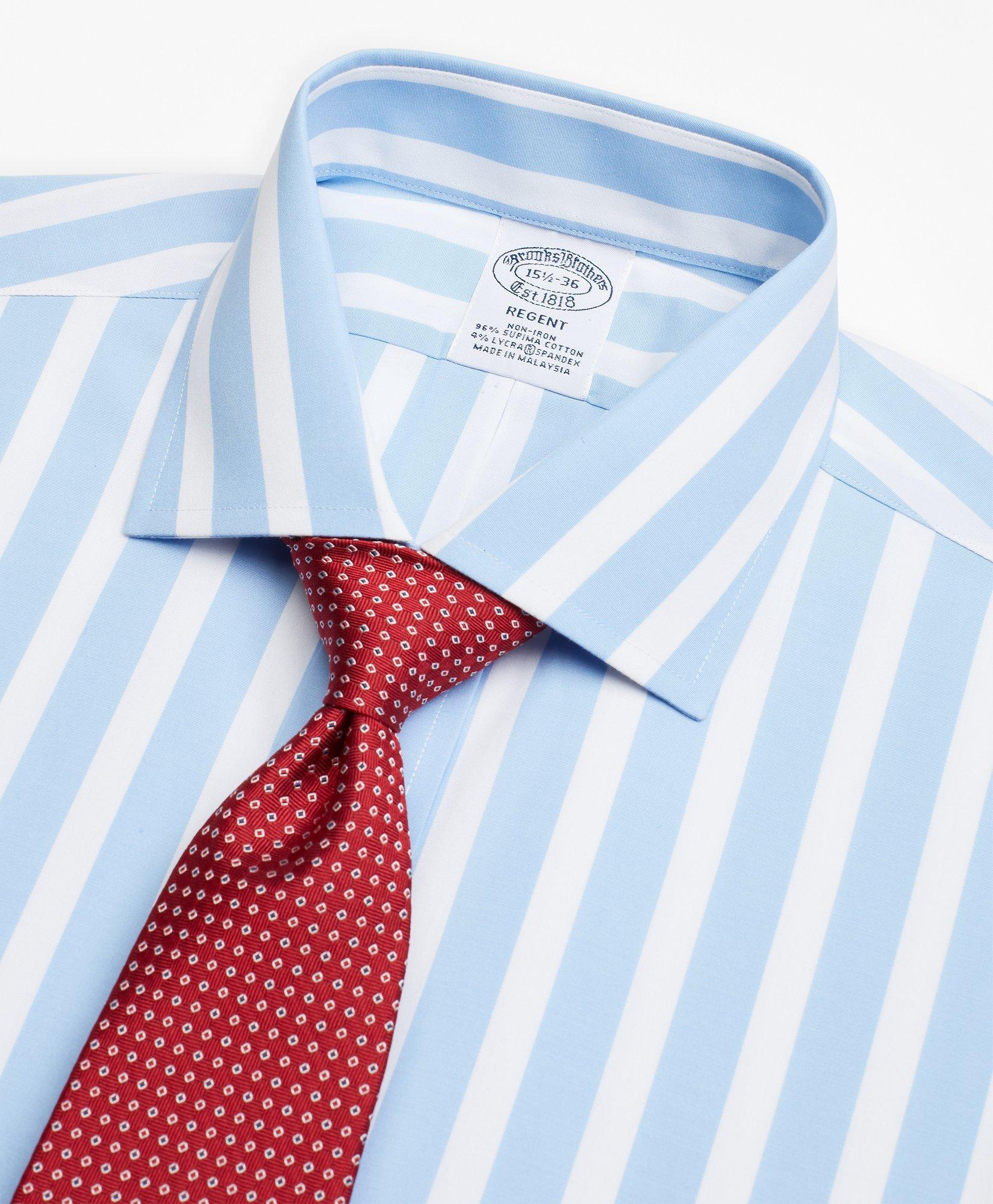 Stretch Regent Regular-Fit Dress Shirt, Non-Iron Bold Stripe, image 2