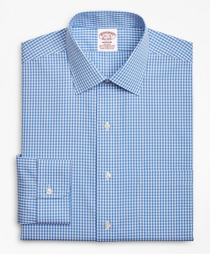 Stretch Madison Relaxed-Fit Dress Shirt, Non-Iron Gingham, image 4