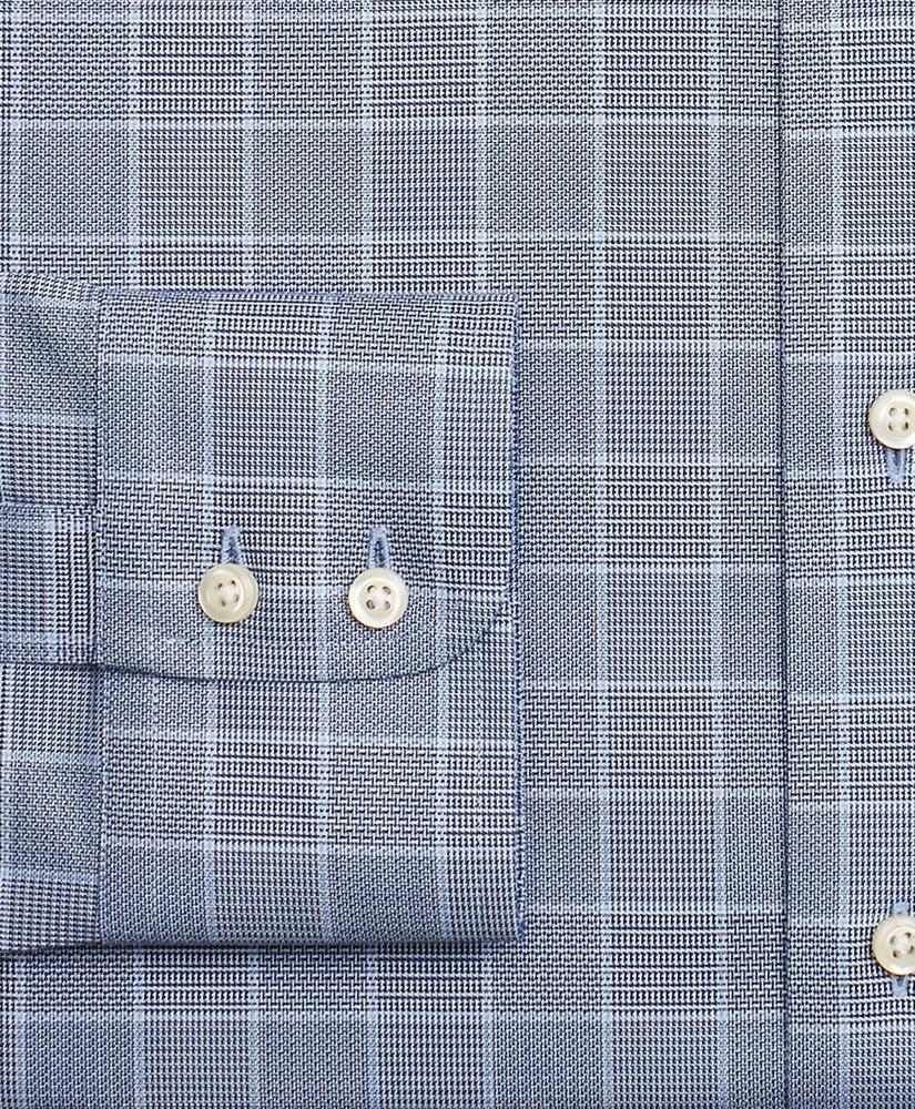 Stretch Madison Relaxed-Fit Dress Shirt, Non-Iron Royal Oxford Glen Plaid, image 3