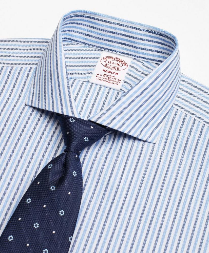 Stretch Madison Relaxed-Fit Dress Shirt, Non-Iron Royal Oxford Stripe, image 2