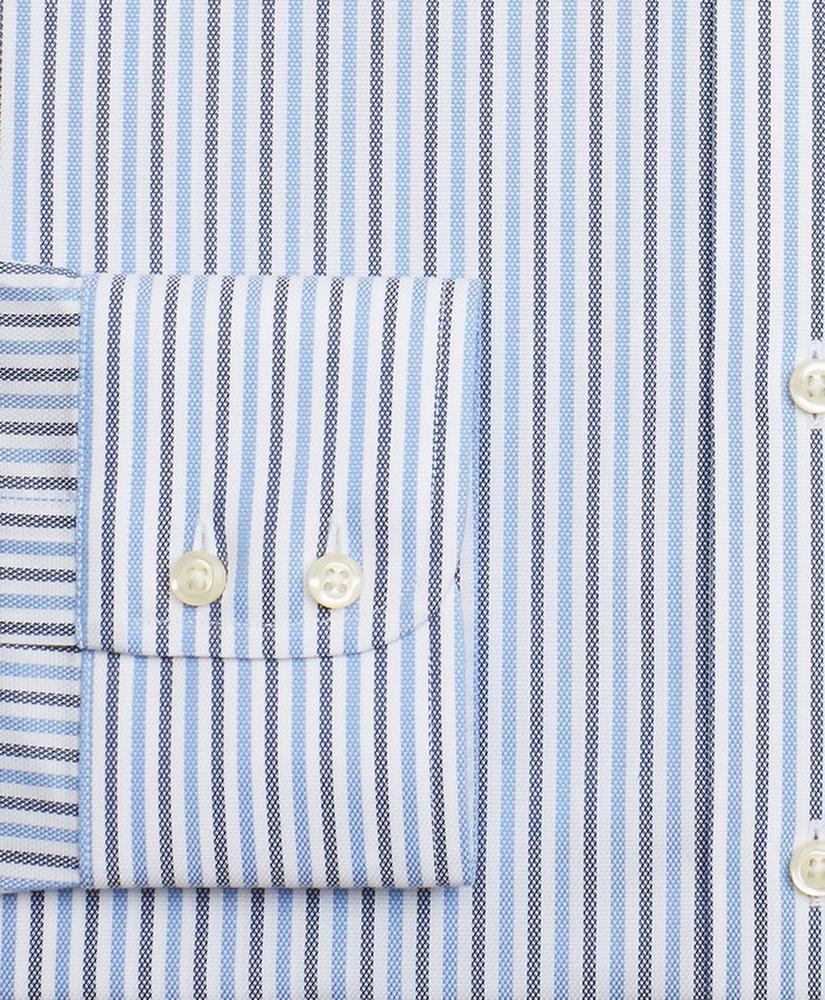 Stretch Madison Relaxed-Fit Dress Shirt, Non-Iron Royal Oxford Stripe, image 3