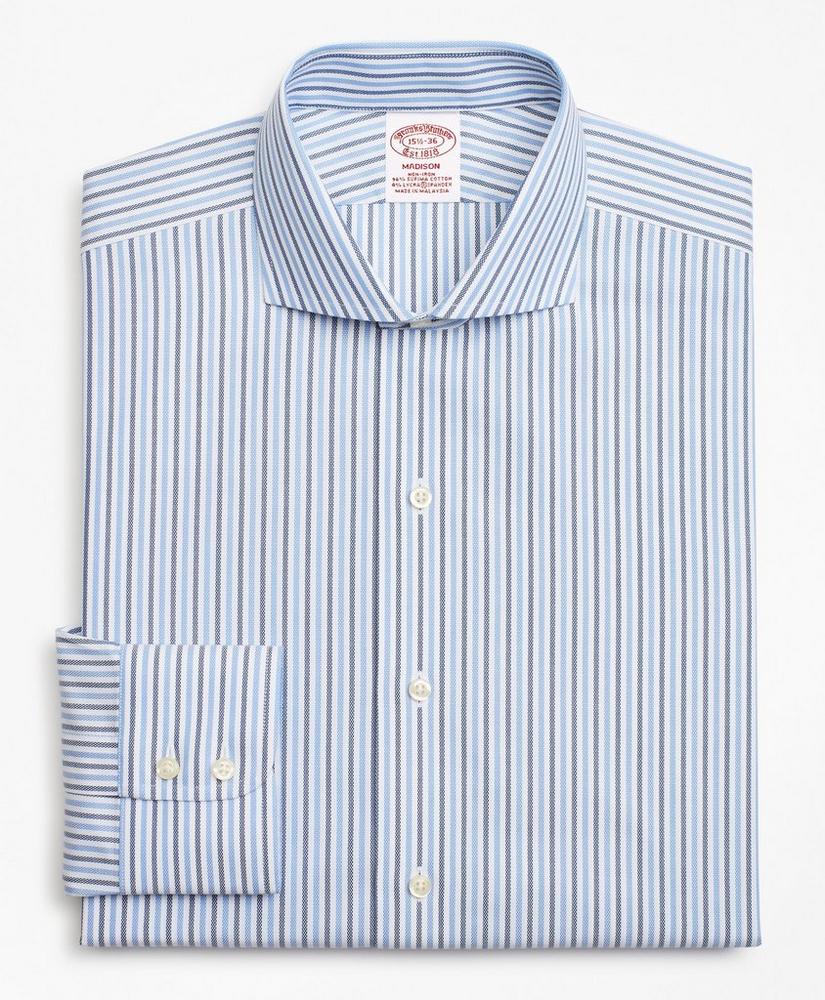 Stretch Madison Relaxed-Fit Dress Shirt, Non-Iron Royal Oxford Stripe, image 4