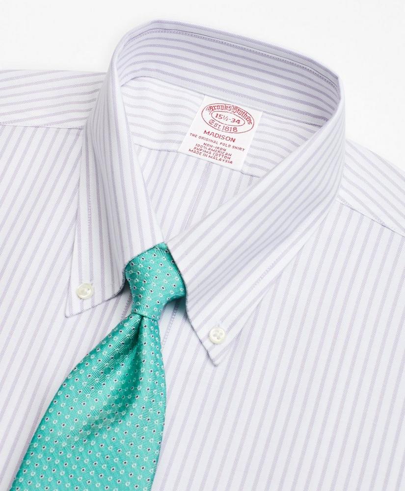 Brooks Brothers Cool Madison Relaxed-Fit Dress Shirt, Non-Iron Stripe, image 2