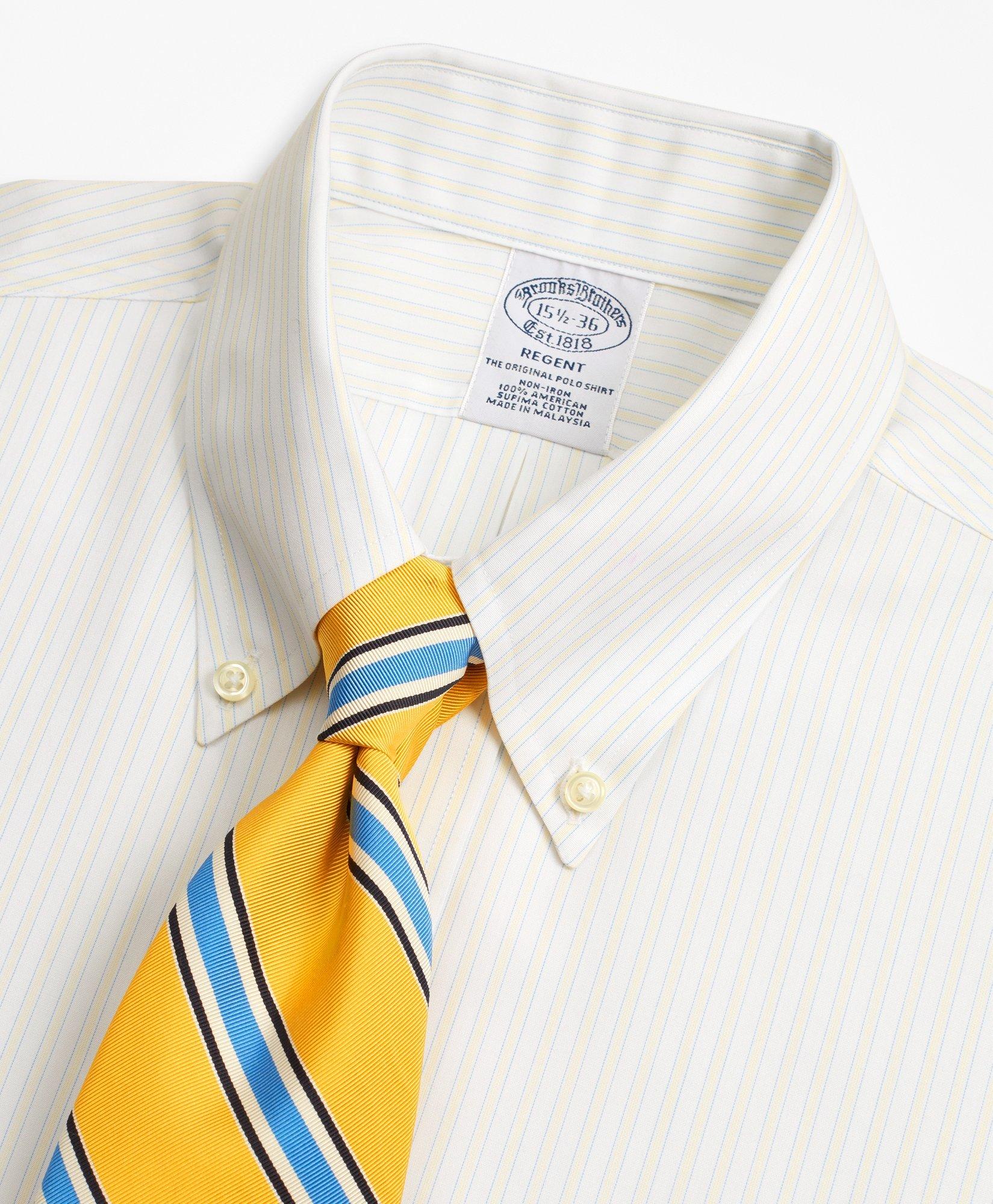 Regent Regular-Fit Dress Shirt, Non-Iron Stripe, image 2