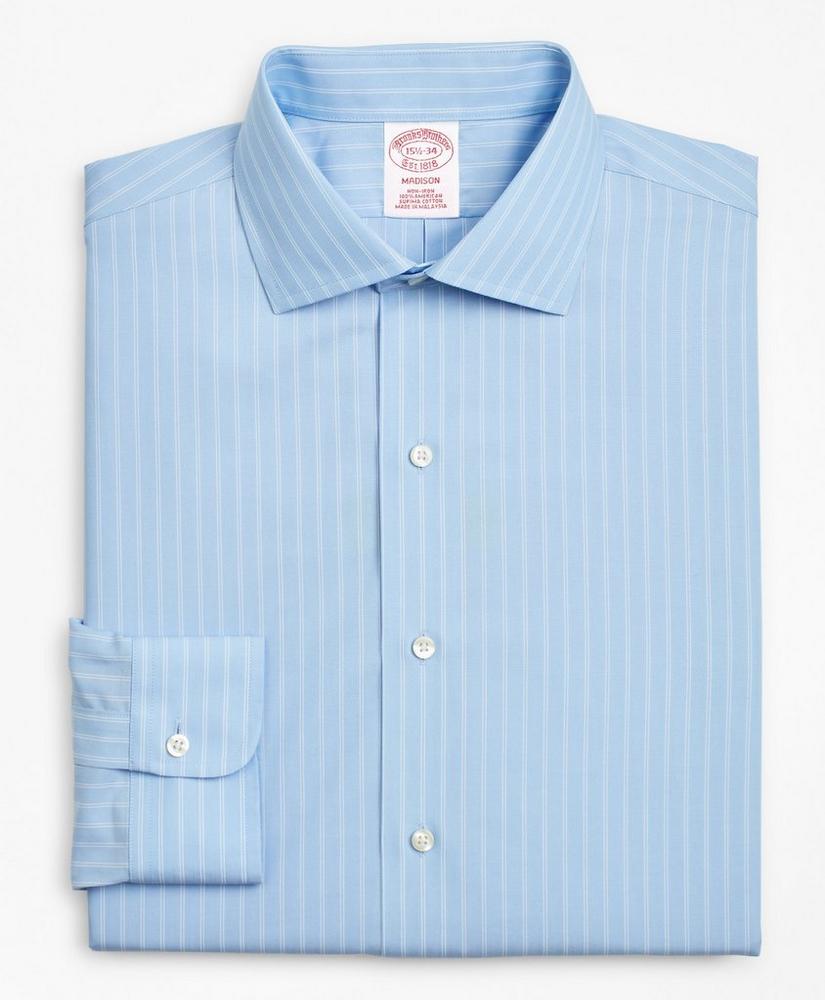 Madison Relaxed-Fit Dress Shirt, Non-Iron Double-Stripe, image 4