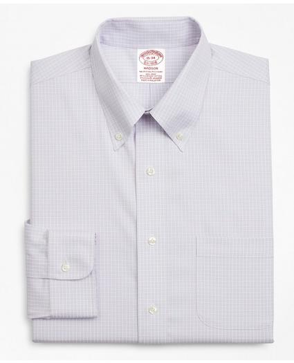 Stretch Madison Relaxed-Fit Dress Shirt, Non-Iron Micro-Check, image 4