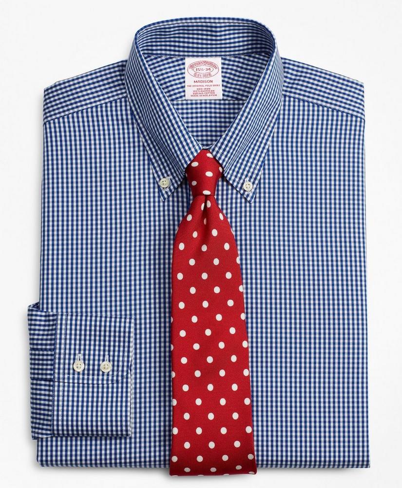 Madison Relaxed-Fit Dress Shirt, Non-Iron Gingham, image 1