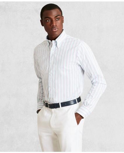 Golden Fleece® Regent Regular-Fit Dress Shirt, Button-Down Collar Multi-Stripe Poplin, image 1
