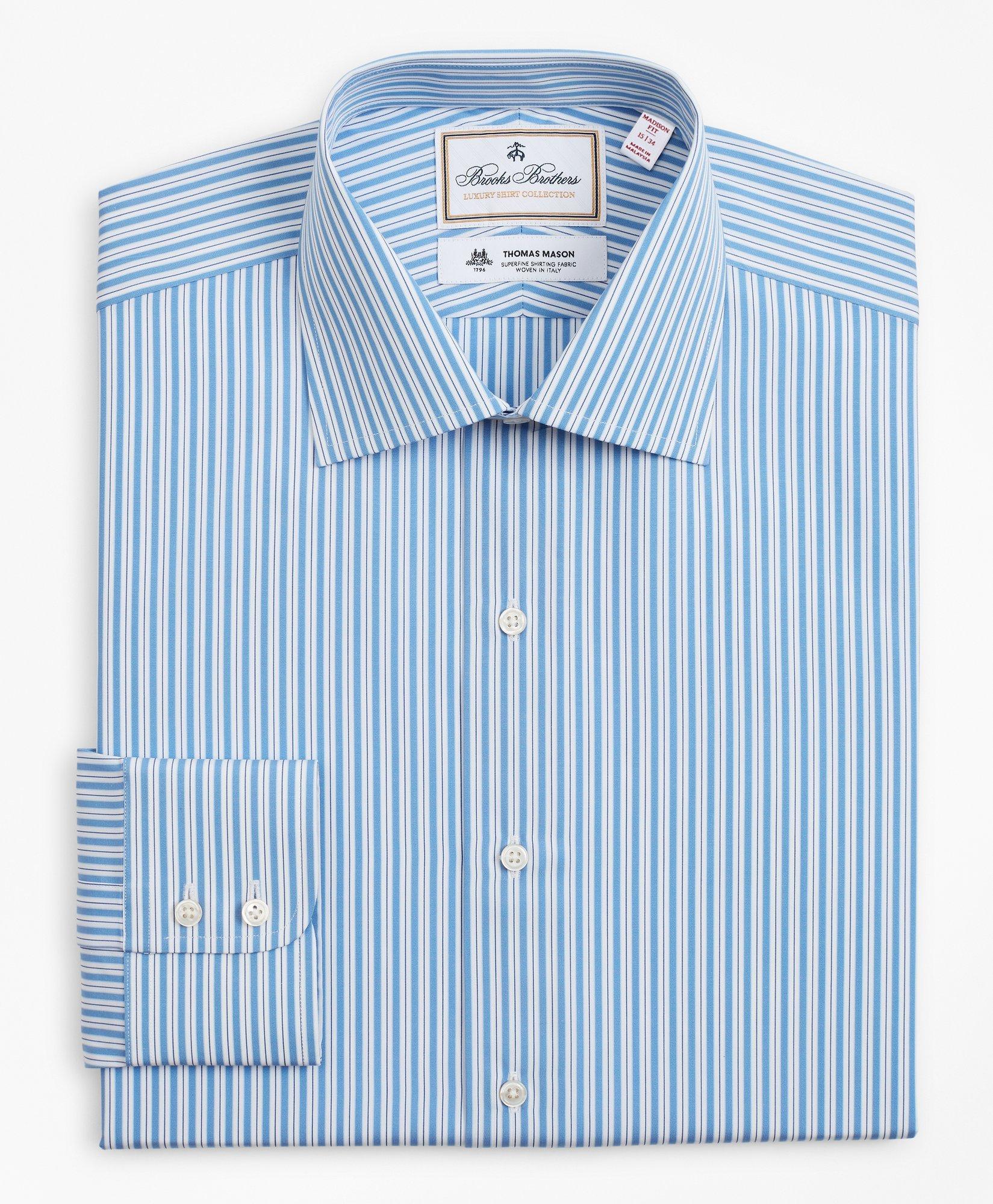 Luxury Collection Madison Relaxed-Fit Dress Shirt, Franklin Spread Collar  Pinstripe