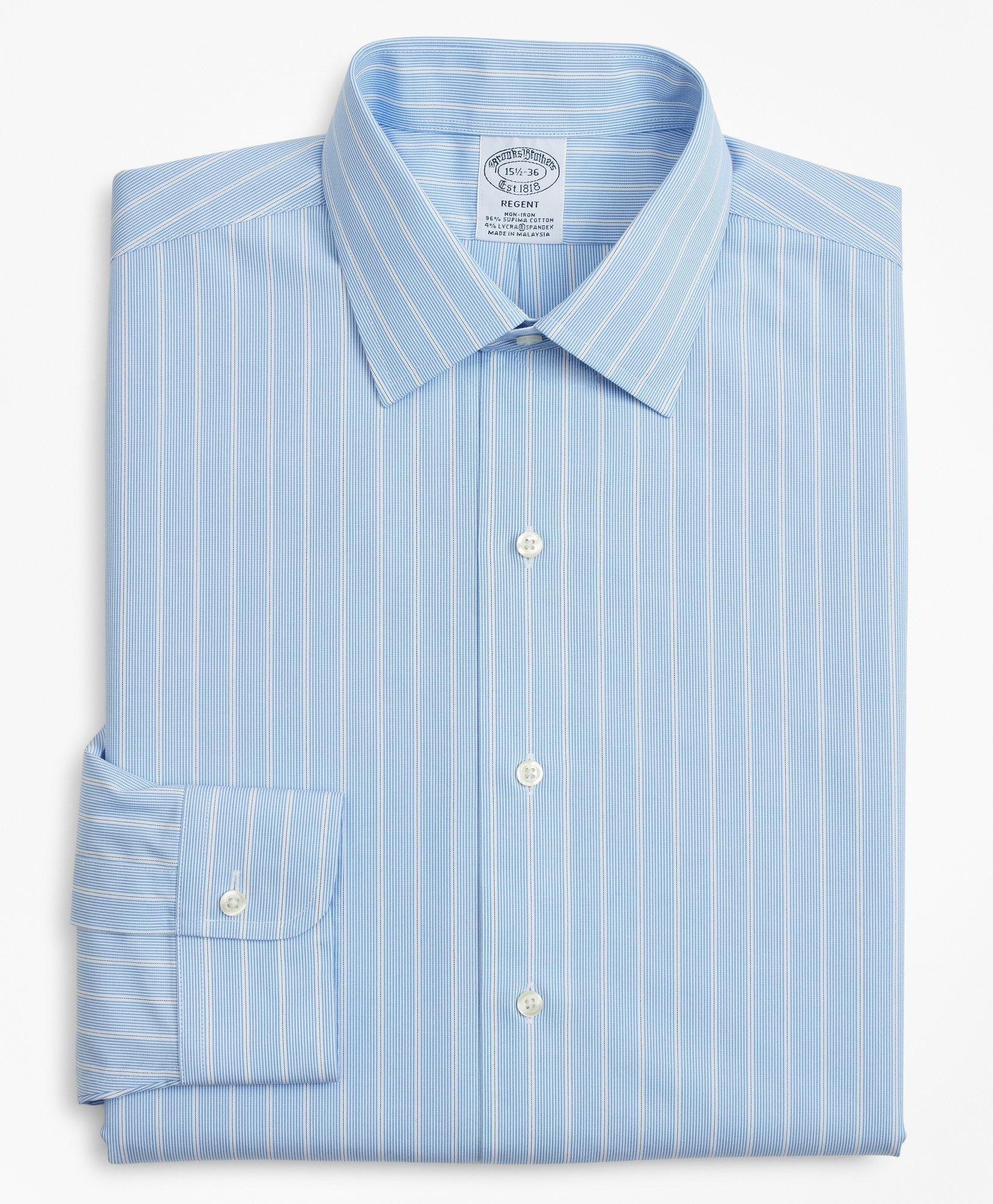 Stretch Regent Regular-Fit Dress Shirt, Non-Iron Pinstripe, image 4