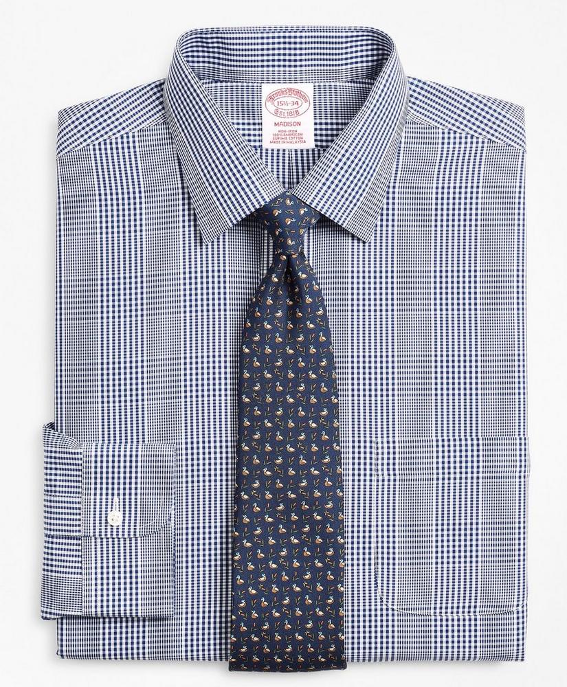 Madison Relaxed-Fit Dress Shirt, Non-Iron Glen Plaid, image 1