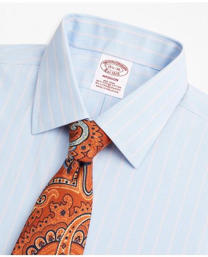 Stretch Madison Relaxed-Fit Dress Shirt, Non-Iron Pinstripe, image 2